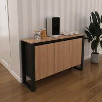 Balcão Escritório Com 3 Portas Multimóveis Cr25044 Amêndoa-preto - 2