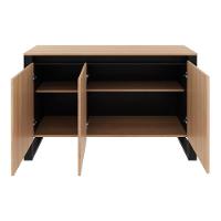 Balcão Escritório Com 3 Portas Multimóveis Cr25044 Amêndoa-preto - 5