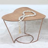 Mesa De Centro Organica Coraçao Amendoa Base Metal Cobre Nacc Amendoa Cobre - 3