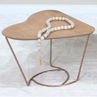 Mesa De Centro Organica Coraçao Amendoa Base Metal Cobre Nacc Amendoa Cobre - 7