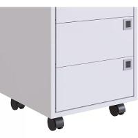 Kit 2 Gaveteiros Para Escritorio 4 Gavetas Ob001 Branco Pp Milani Store Branco