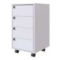 Kit 2 Gaveteiros Para Escritorio 4 Gavetas Ob001 Branco Pp Milani Store Branco - 7