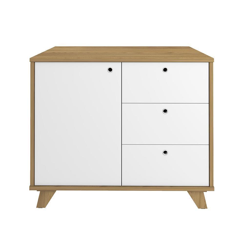 Jogo Gaveteiro E Balcão Middlesbrough Olmo Branco - 4