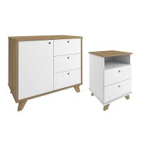 Jogo Gaveteiro E Balcão Middlesbrough Olmo Branco - 1