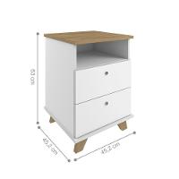 Jogo Gaveteiro E Balcão Middlesbrough Olmo Branco - 3