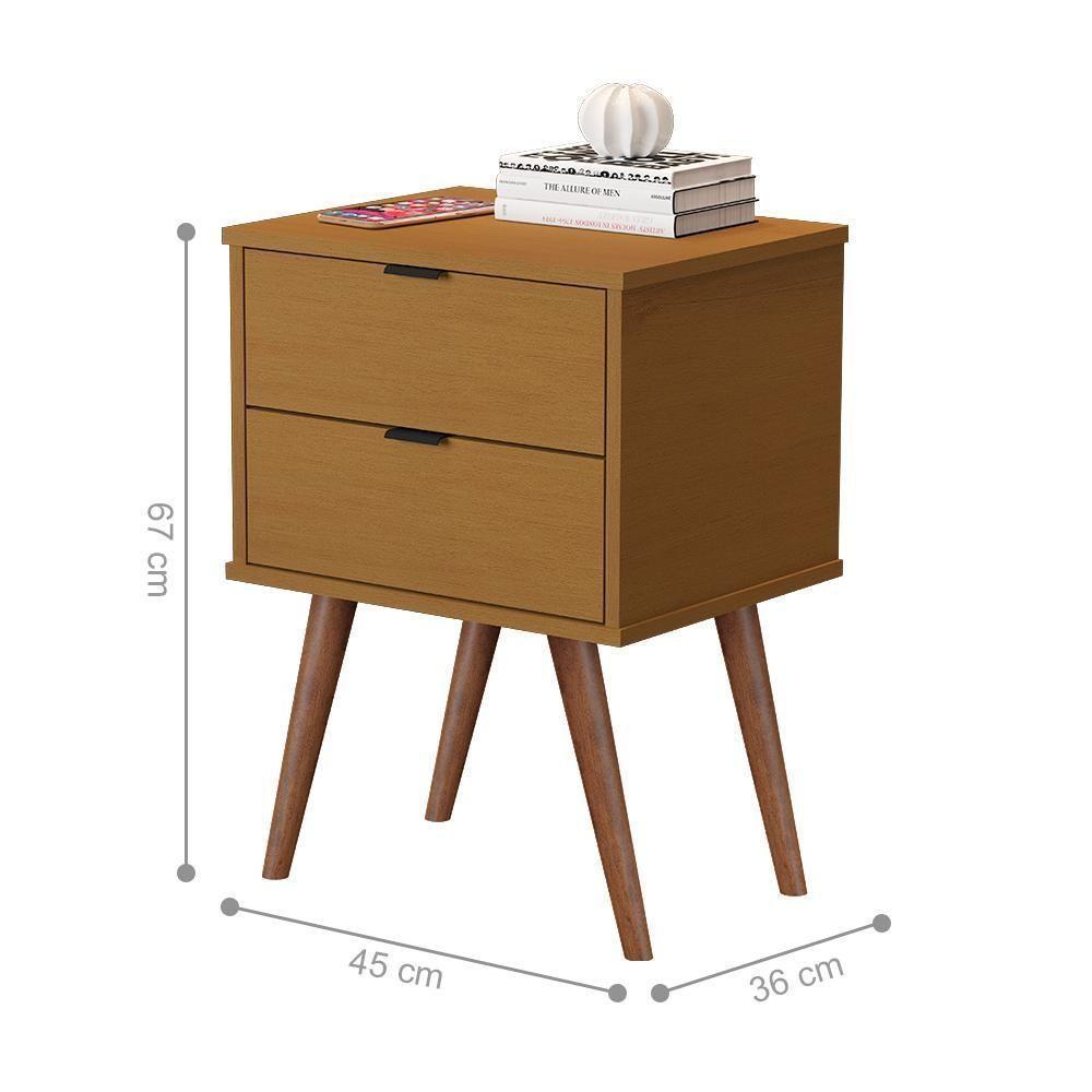 Mesa De Cabeceira 2 Nichos Rimini Nature - 2