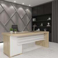 Jogo Balcão E Mesa Executiva Cheltenham Carvalho Branco - 5