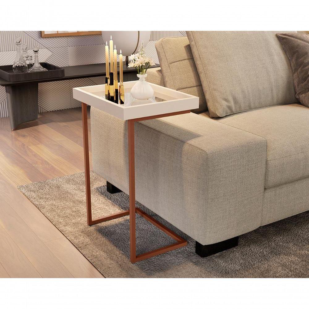 Mesa De Apoio Reggio Perola Pe Bronze - 3