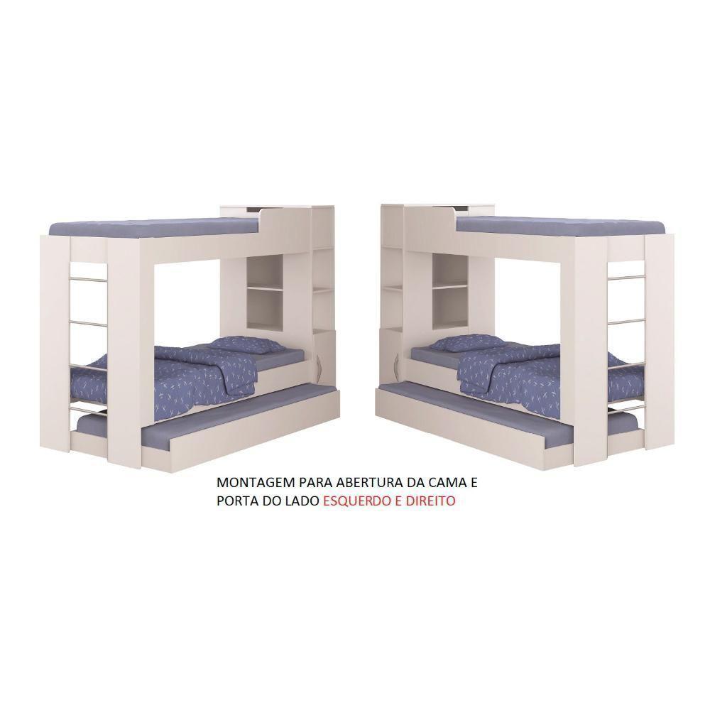 Beliche Ditália Cama Auxiliar Com Kit Luz Cm-15 Cor:branco Branco - 8