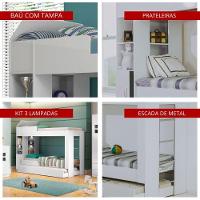 Beliche Ditália Cama Auxiliar Com Kit Luz Cm-15 Cor:branco Branco