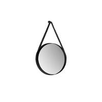 Espelho Decorativo Redondo 60 Cm Com Alça Verona Preto - 1