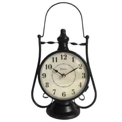 Relógio De Mesa Dupla Face Preto Herweg 6494 único