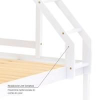 Beliche Com Cama Casal Eco Com 02 Gavetas Madeira Maciça Branco Mobilistore - 6