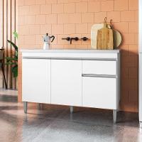 Balcão Para Cozinha 2 Portas Forks Branco - 1