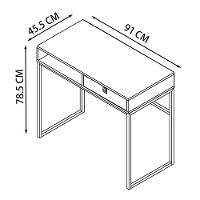 Escrivaninha Estilo Industrial 1 Gaveta Om005 Mel Pp Milani Store Mel - 2