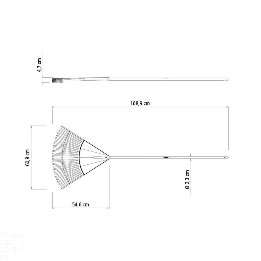 Vassoura Com 26 Dentes Tramontina Em Polipropileno Laranja Com Cabo De Madeira 120 Cm Tramontina - 3