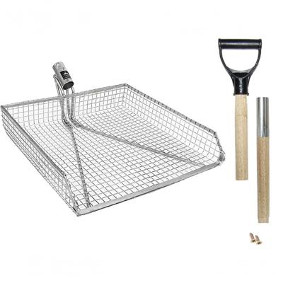 Pá Peneira Limpa Baia Profissional Pequena Com Cabo 33x33x6