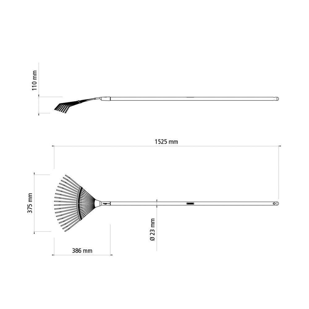 Vassoura Fixa Com 18 Dentes Tramontina Em Aço Com Cabo De Madeira 120 Cm Tramontina - 5