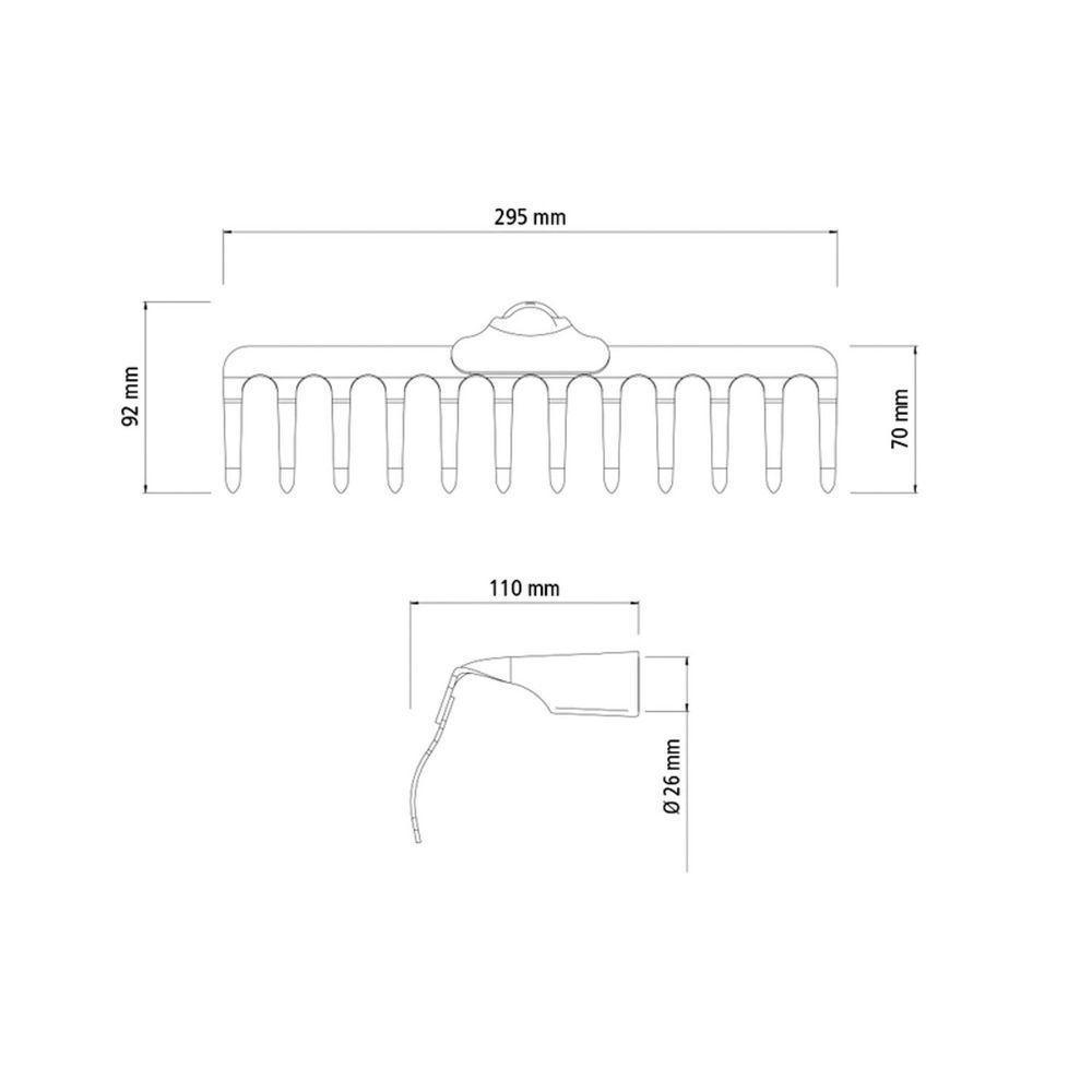 Ancinho Curvo Leve Com 12 Dentes Tramontina Em Aço Sem Cabo Tramontina - 4