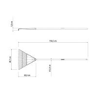 Vassoura Com 18 Dentes Tramontina Em Polipropileno Laranja Com Cabo De Madeira 120 Cm Tramontina - 4