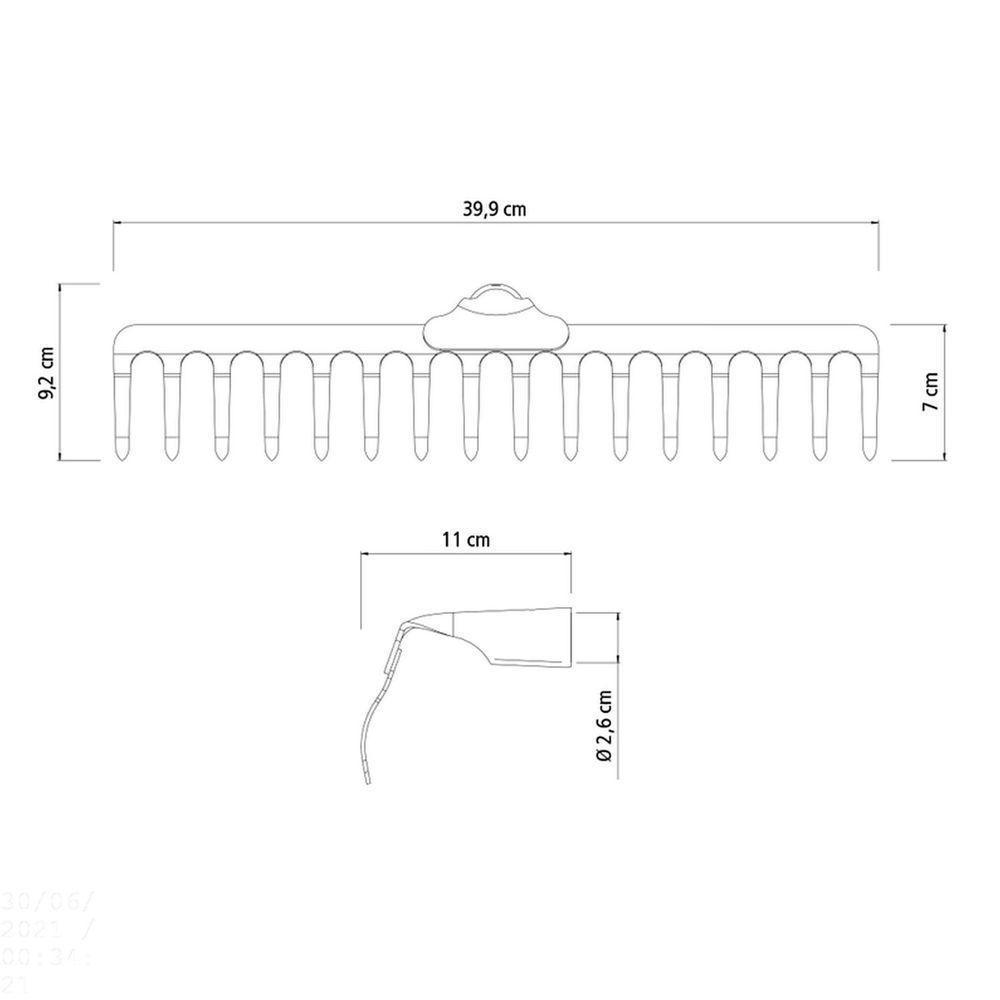 Ancinho Curvo Leve Com 16 Dentes Tramontina Em Aço Sem Cabo Tramontina - 3