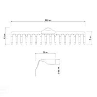 Ancinho Curvo Leve Com 16 Dentes Tramontina Em Aço Sem Cabo Tramontina - 3