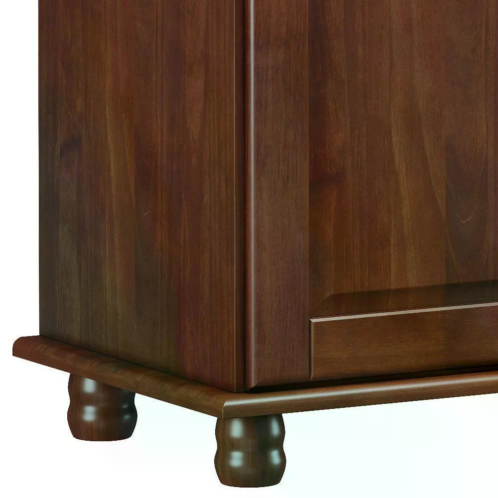 Balcao 4 Portas 4 Gavetas Madeira Maciça 8929 Rubi Café - 4