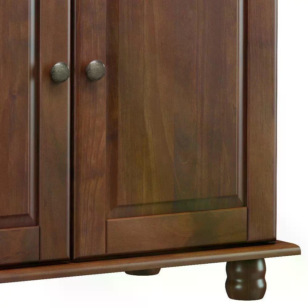 Balcao 4 Portas 4 Gavetas Madeira Maciça 8929 Rubi Café - 5