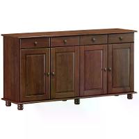 Balcao 4 Portas 4 Gavetas Madeira Maciça 8929 Rubi Café - 1