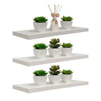Kit 3 Prateleiras 60 x 15cm Branco Espessura 25mm Invisível - 13