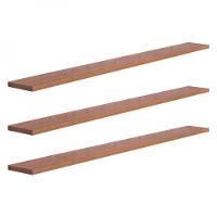 Kit 3 Prateleiras 100 X 10cm Freijó Suporte Invisível - 3