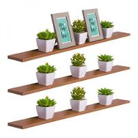 Kit 3 Prateleiras 100 X 20cm Freijó Suporte Invisível - 1