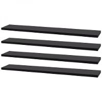 Kit 4 Prateleiras 60 X 10cm Preta Suporte Invisível - 1