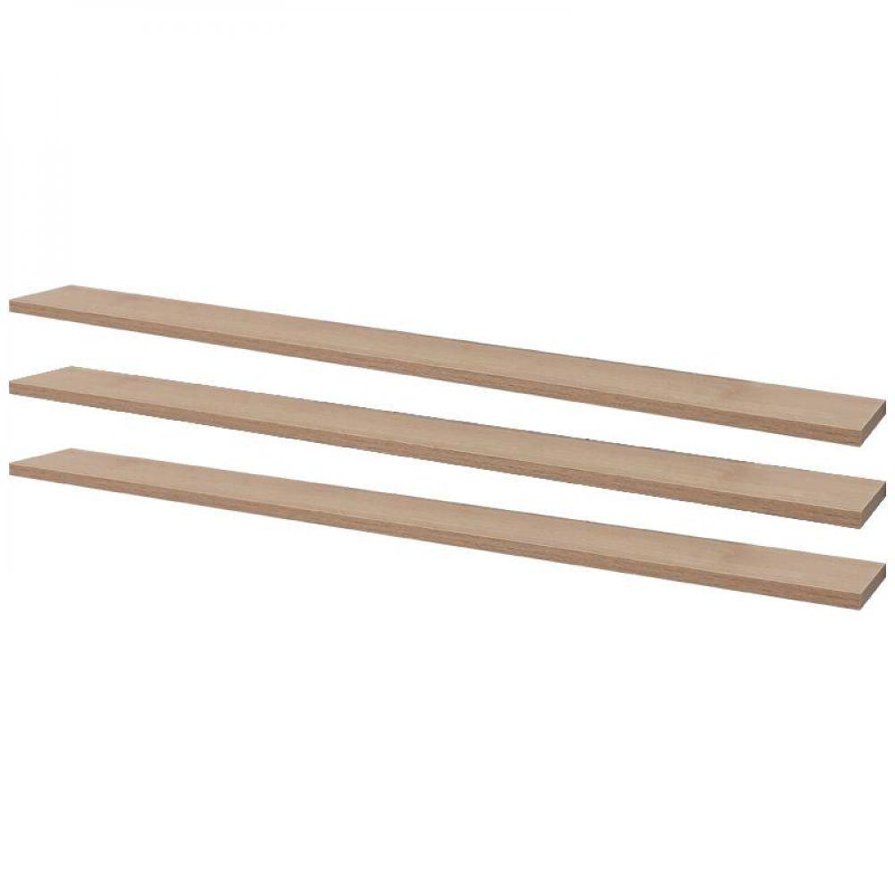 Kit 3 Prateleiras 80 X 10cm Carvalho Suporte Invisível - 1