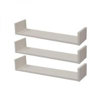 Kit 3 Prateleiras U 90 X 10cm Branca Suporte Invisível - 2