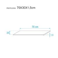 Kit 2 Prateleiras 70 X 30cm Vermelha Com Mão Francesa - 11