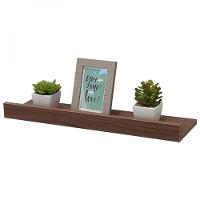 Prateleira Porta Quadros 70 X 10cm Nogal Suporte Invisível - 1