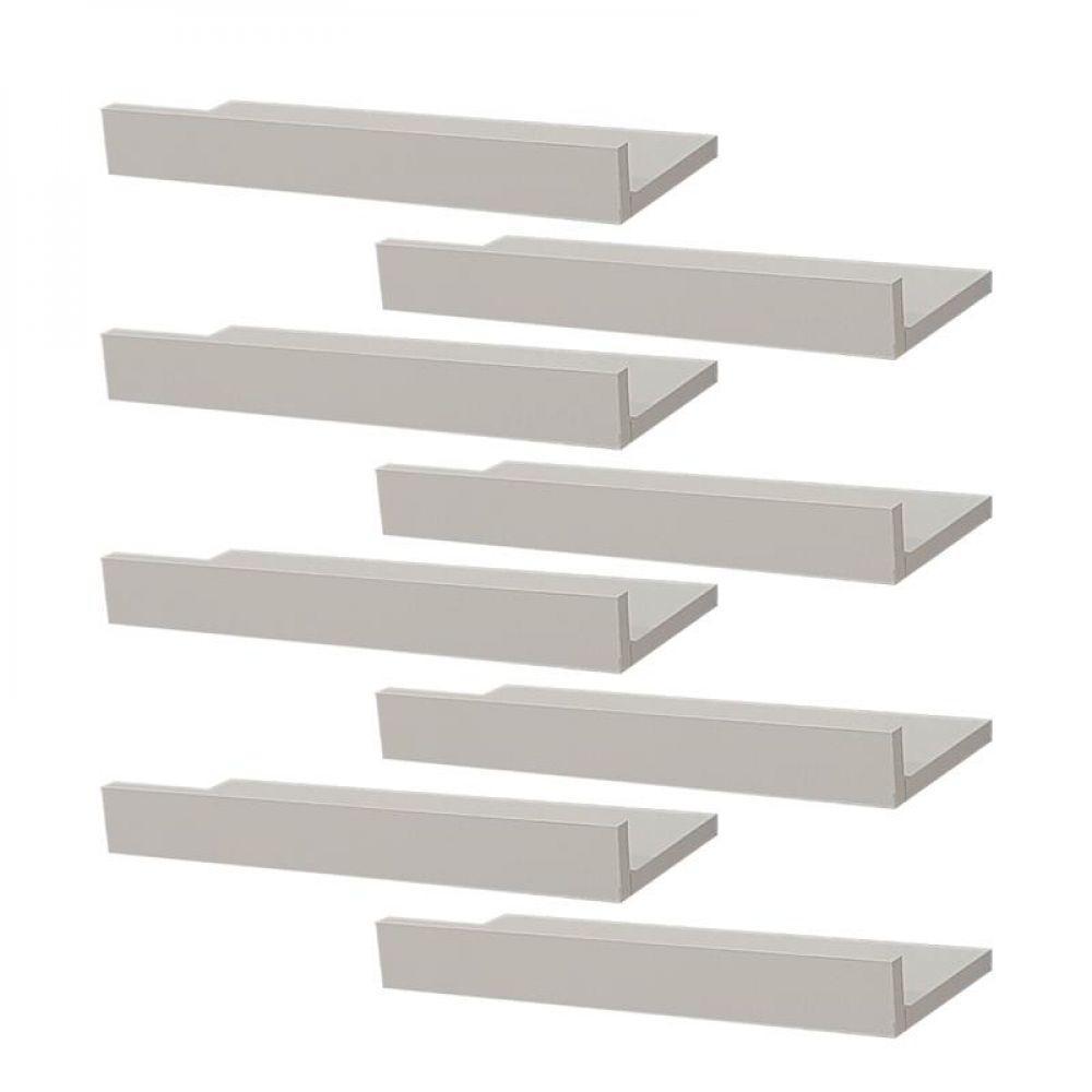 Kit 8 Prateleiras Porta Quadros 60 X 10cm Suporte Invisível - 1