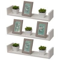 Kit 3 Prateleiras U 80 X 25cm Branca Suporte Invisível - 1