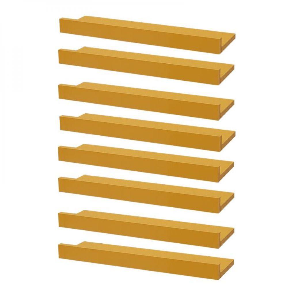 Kit 8 Prateleiras Porta Quadros 60 X 10cm Suporte Invisível - 1