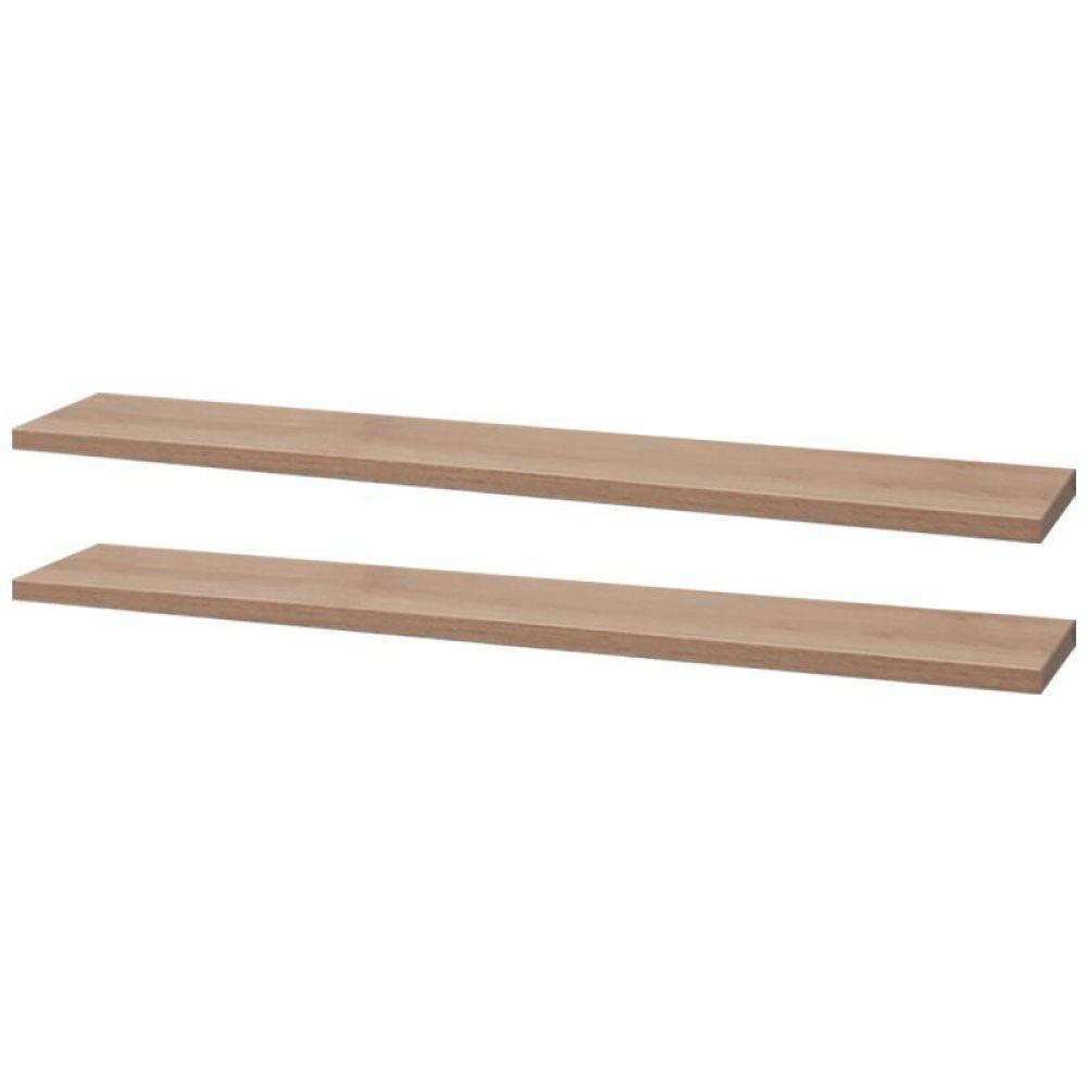 Kit 2 Prateleiras 80 X 10cm Carvalho Suporte Invisível - 2