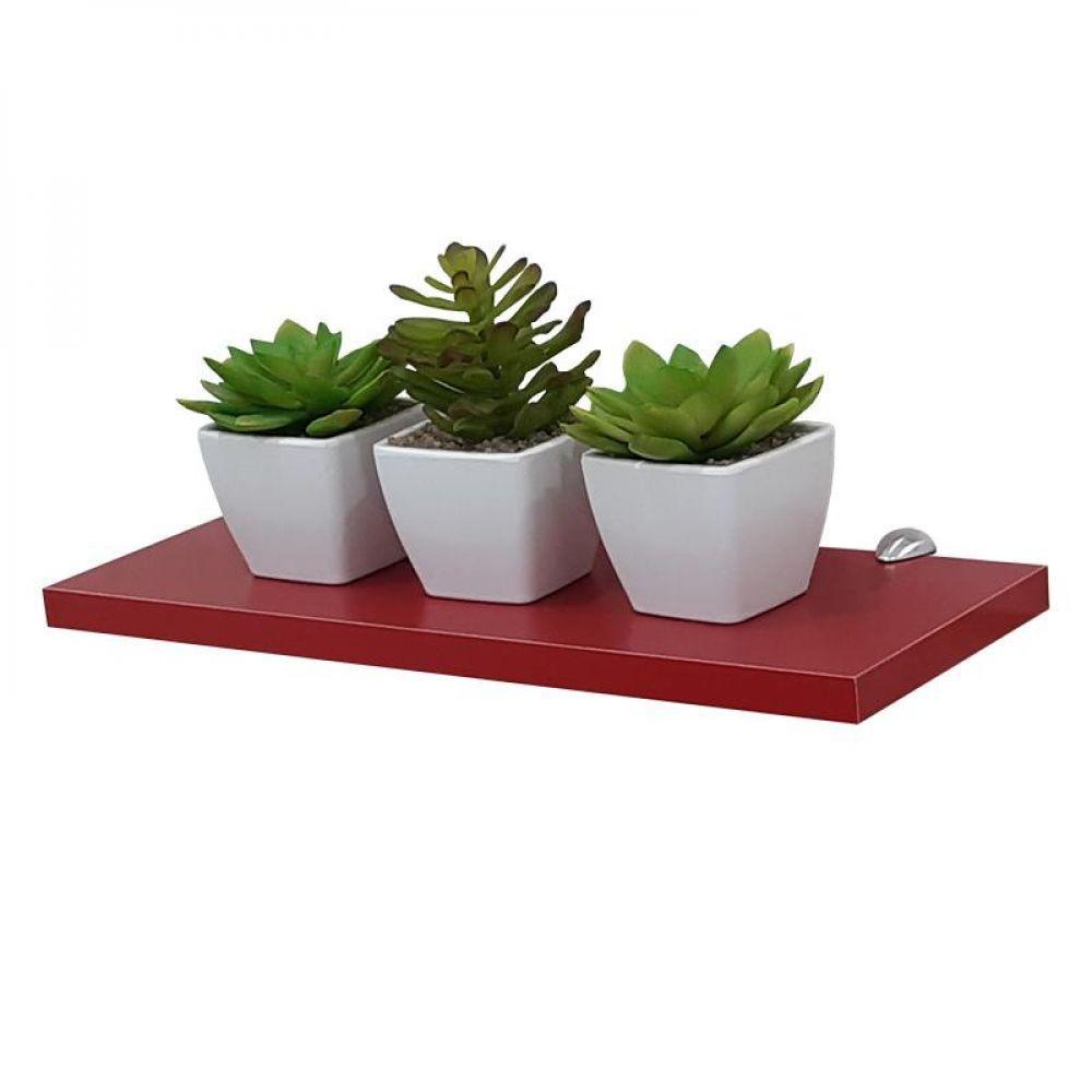 Prateleira 60 X 15cm Vermelha Com Suporte Tucano - 1