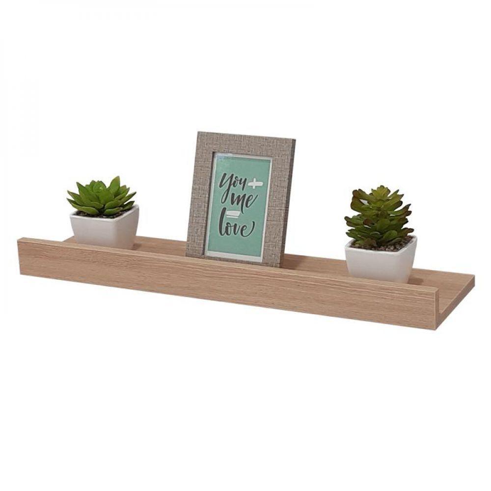 Prateleira Porta Quadros 70 X 10cm Carvalho Suporte Invisível - 3