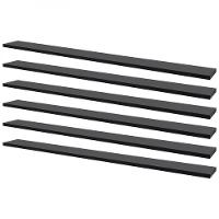 Kit 6 Prateleiras 80 X 20cm Preta Suporte Invisível - 1