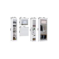 Quarto De Solteiro Com Guarda Roupas E Mesa De Cabeceira Alpes Luciane Móveis Branco Pf Com Branco Pf