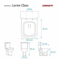 Tampa de Vaso Poliéster Loren Class Branco Bacia Lorenzetti - 5