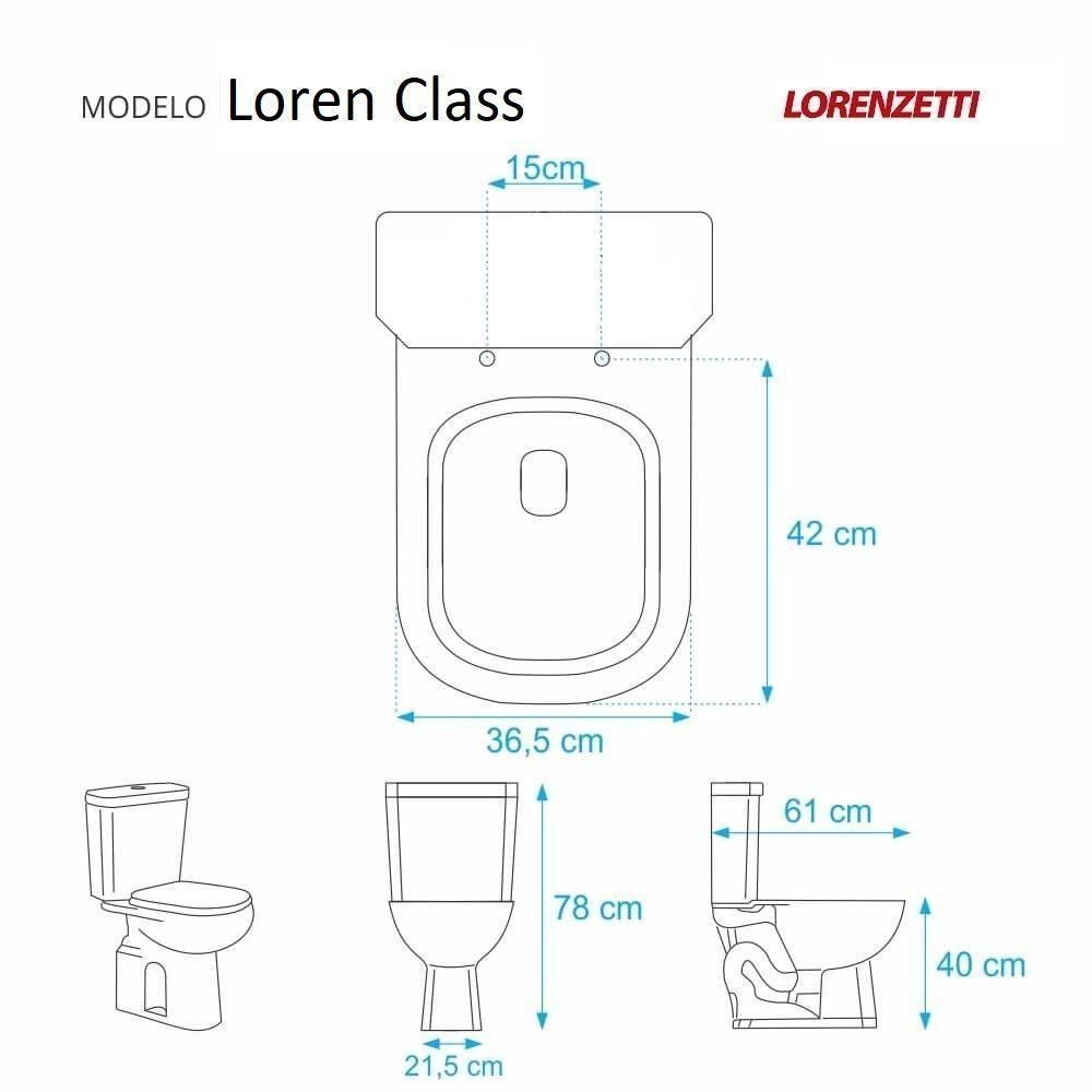 Assento Sanitário Poliéster Loren Class Branco Lorenzetti - 3