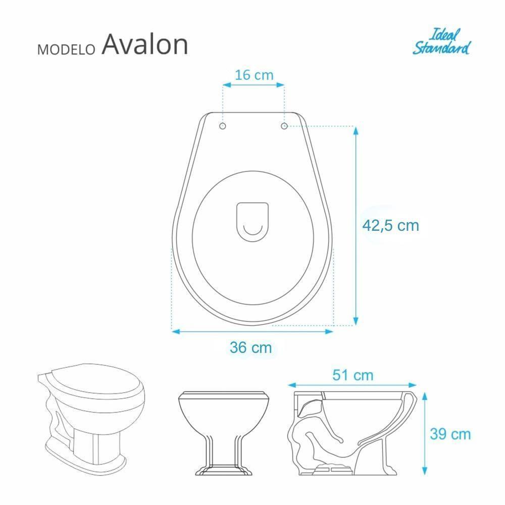 Assento Sanitário Poliéster Avalon Branco Ideal Standard - 7