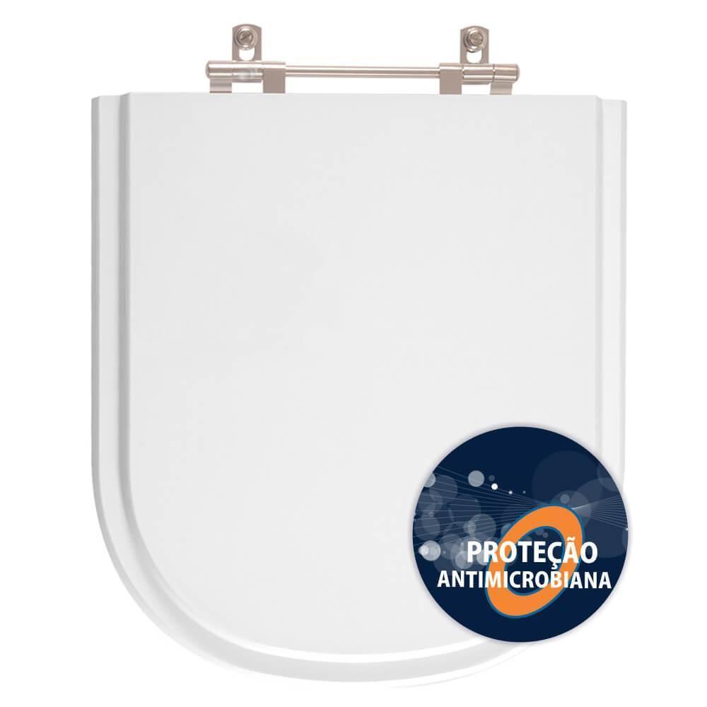 Tampa Vaso Sanitário Antimicrobiano Branco Para Bacia Fiori - 2