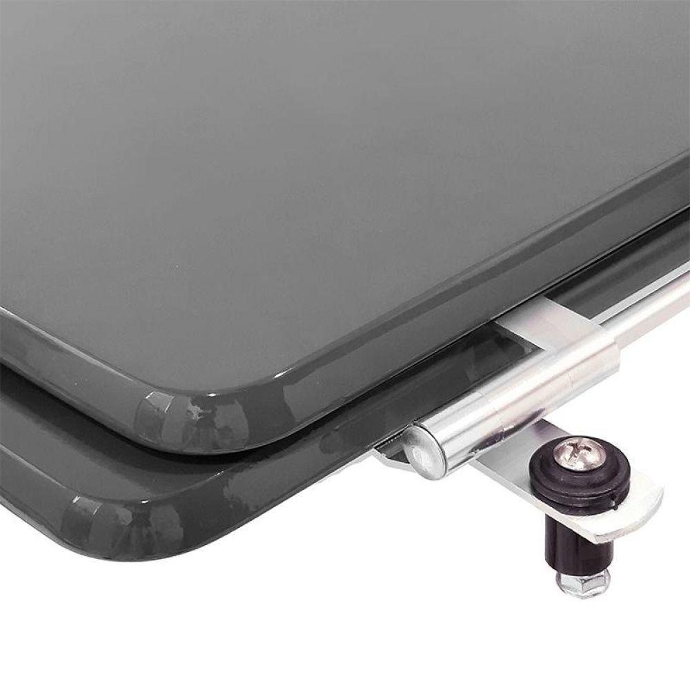 Tampa Vaso Em Mdf Primula Plus Cinza Escuro Para Bacia Fiori - 2